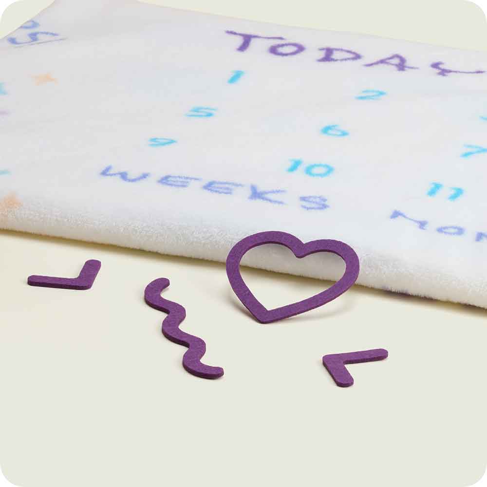 Baby Milestone Blanket Warmies accessory detail
