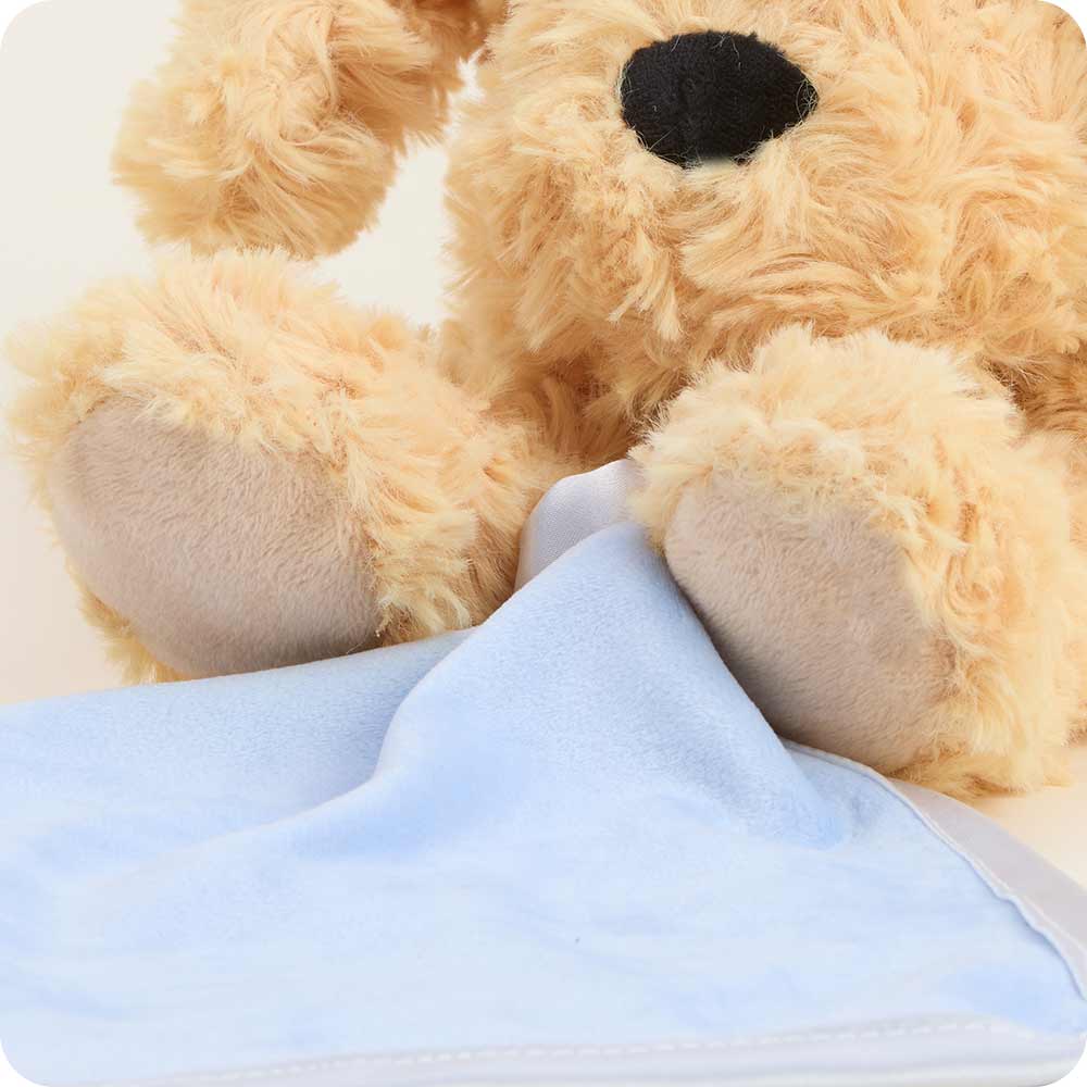 Soft Warm Weighted Golden Dog Infant Security Blanket Plush Warmies