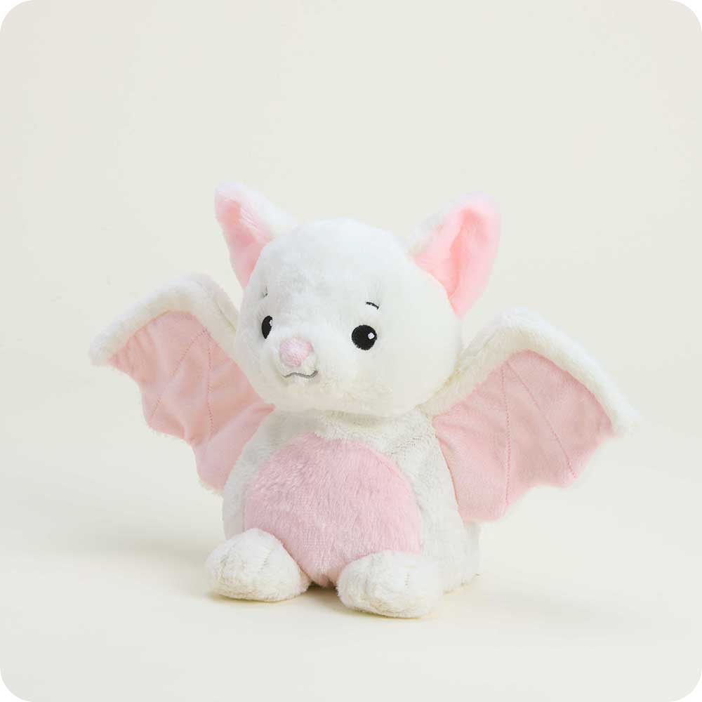 microwavable pink bat warmies plush