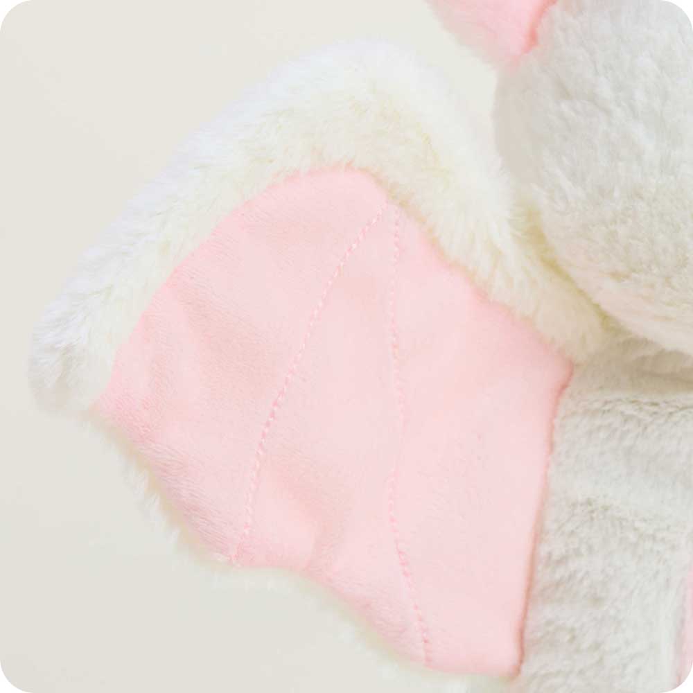 microwavable pink bat warmies stuffed animal wing detail