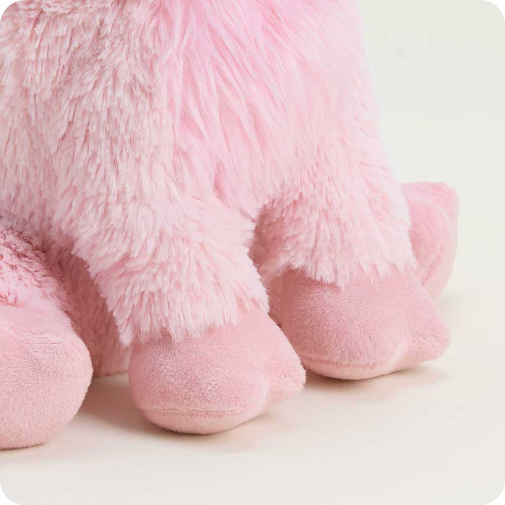 microwavable pink highland cow warmies plush