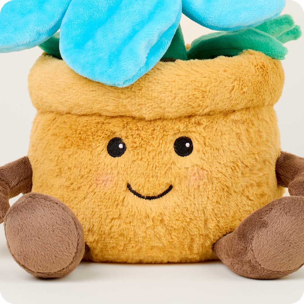 Blue Flower Pot Stuffed Animal Warmies