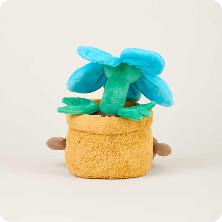 Heated Blue Flower Pot Plush Warmies