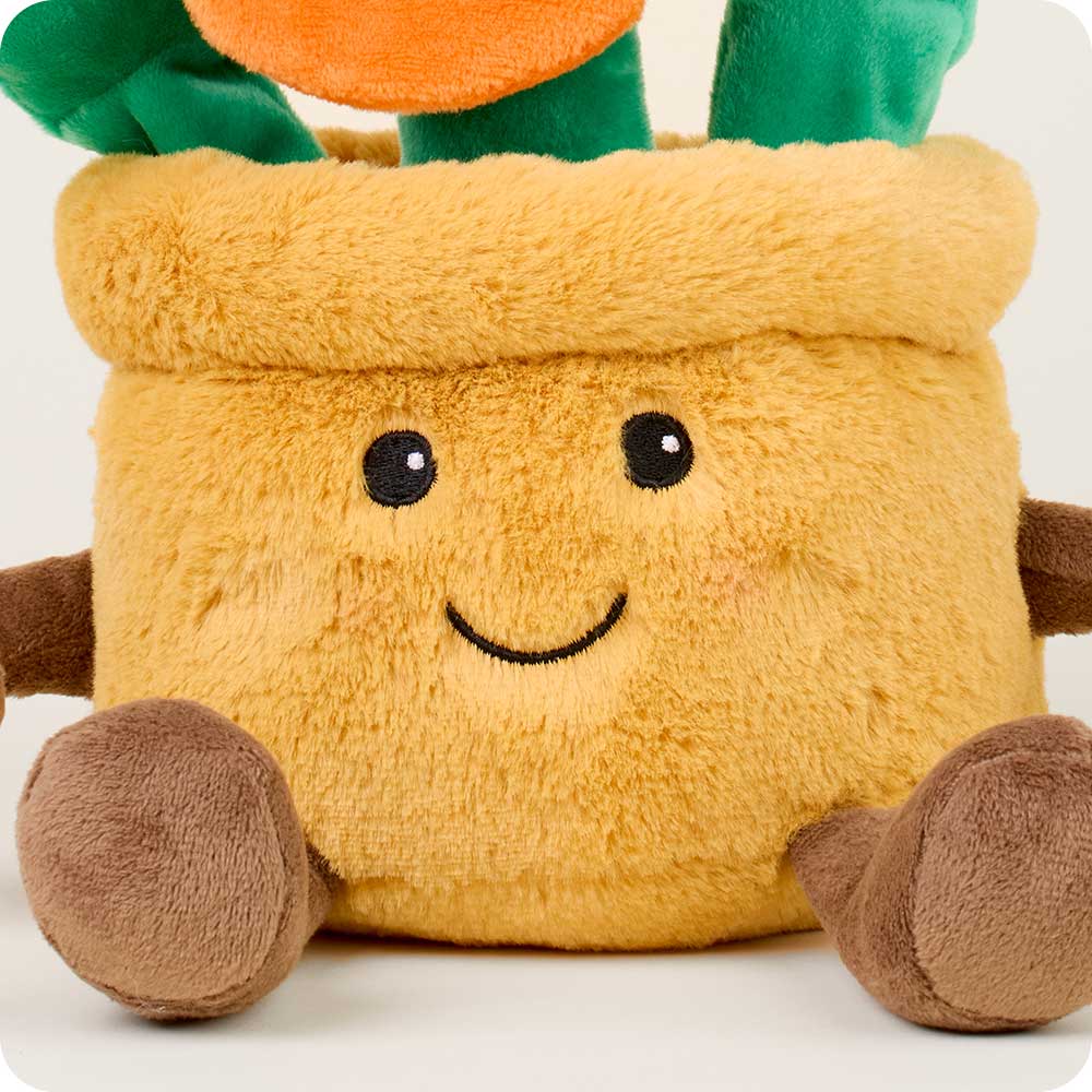 Orange Flower Pot Stuffed Animal Warmies