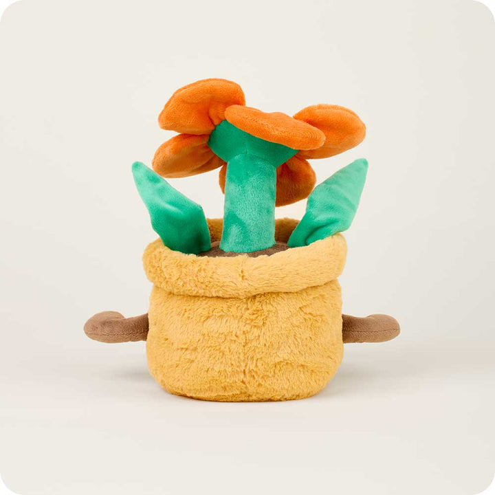 Heated Orange Flower Pot Plush Warmies