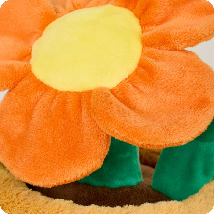 Soft Warm Weighted Orange Flower Pot Plush Warmies