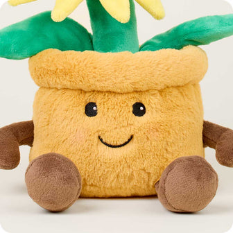 Yellow Flower Pot Stuffed Animal Warmies