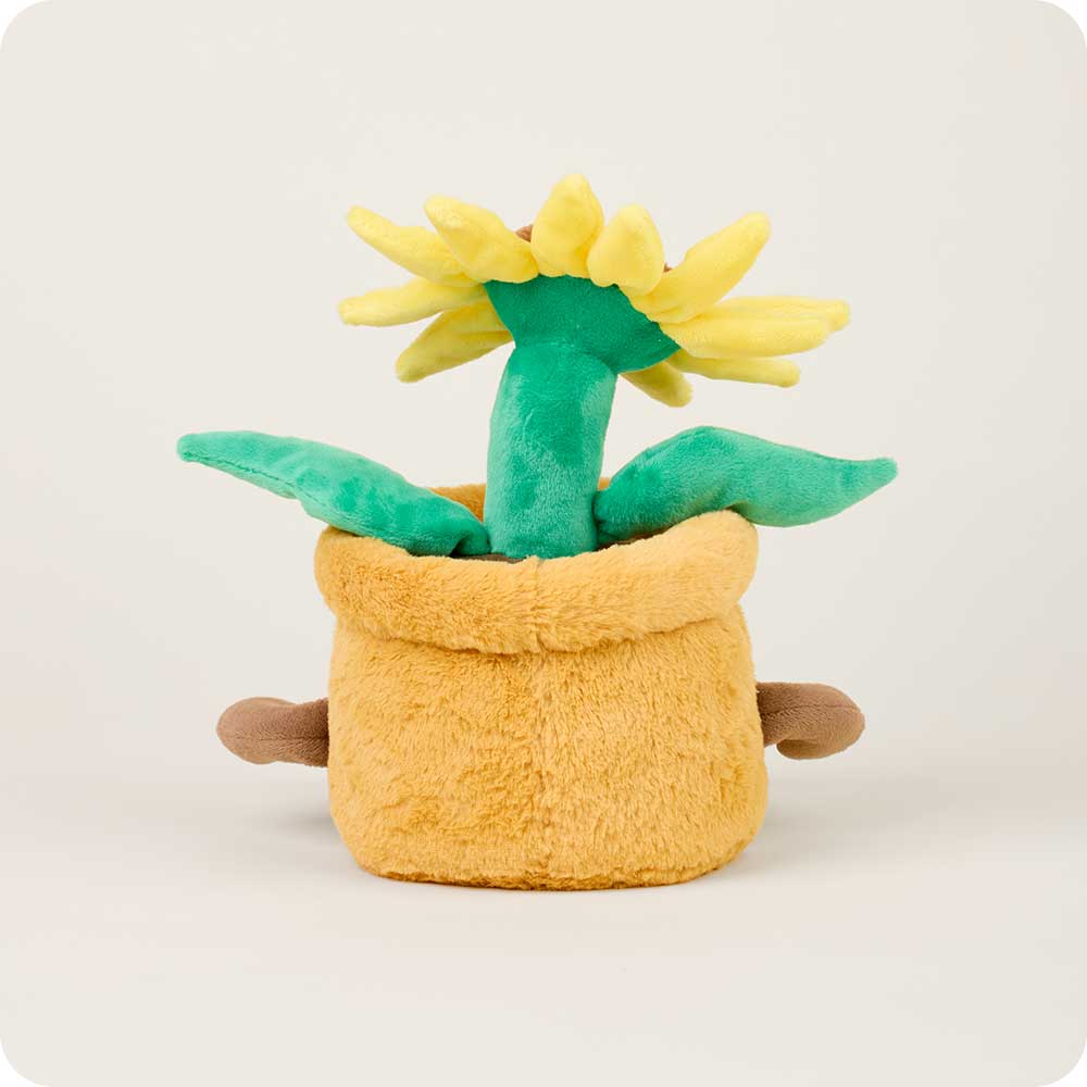 Heated Yellow Flower Pot Plush Warmies