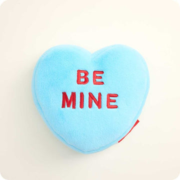 microwavable sweethearts blue be mine conversation heart warmies stuffed animal