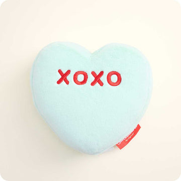microwavable sweethearts green xoxo conversation heart warmies stuffed animal