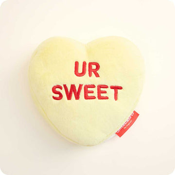 microwavable sweethearts yellow ur sweet conversation heart warmies stuffed animal