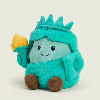 Side view of Liberty Warmies plush