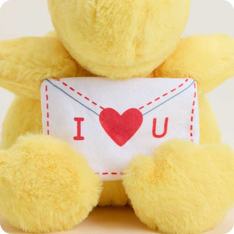I heart U envelope microwavable love letter woodstock snoopy warmies stuffed animal