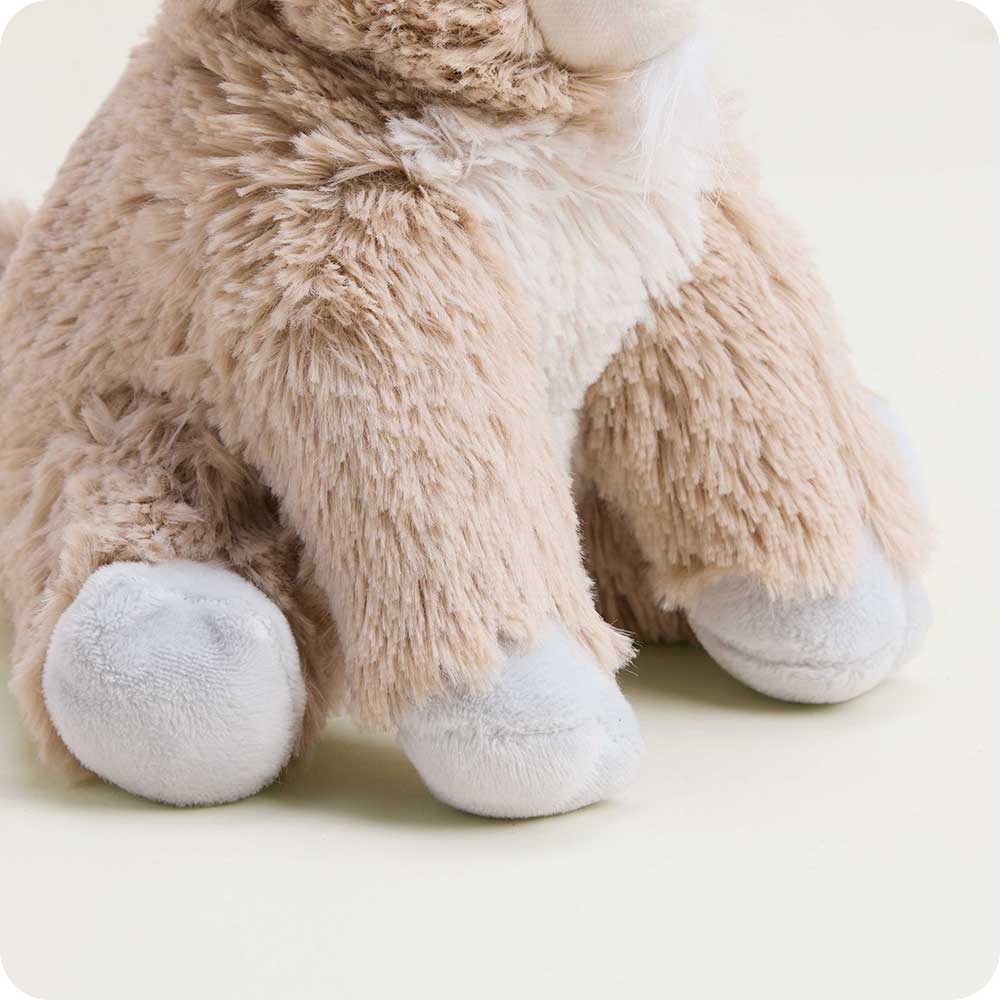 lavender scented, microwavable goat stuffed animal junior size warmies detail