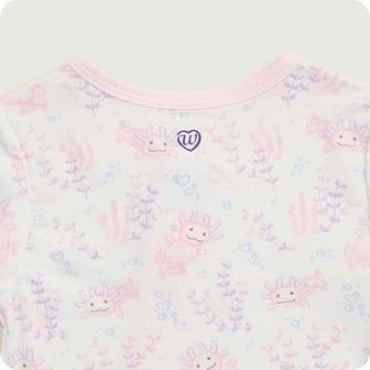 warmies pink axolotl footie pajamas for toddlers