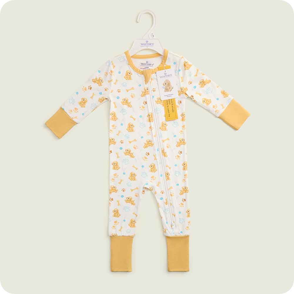 warmies golden dog footie pajamas