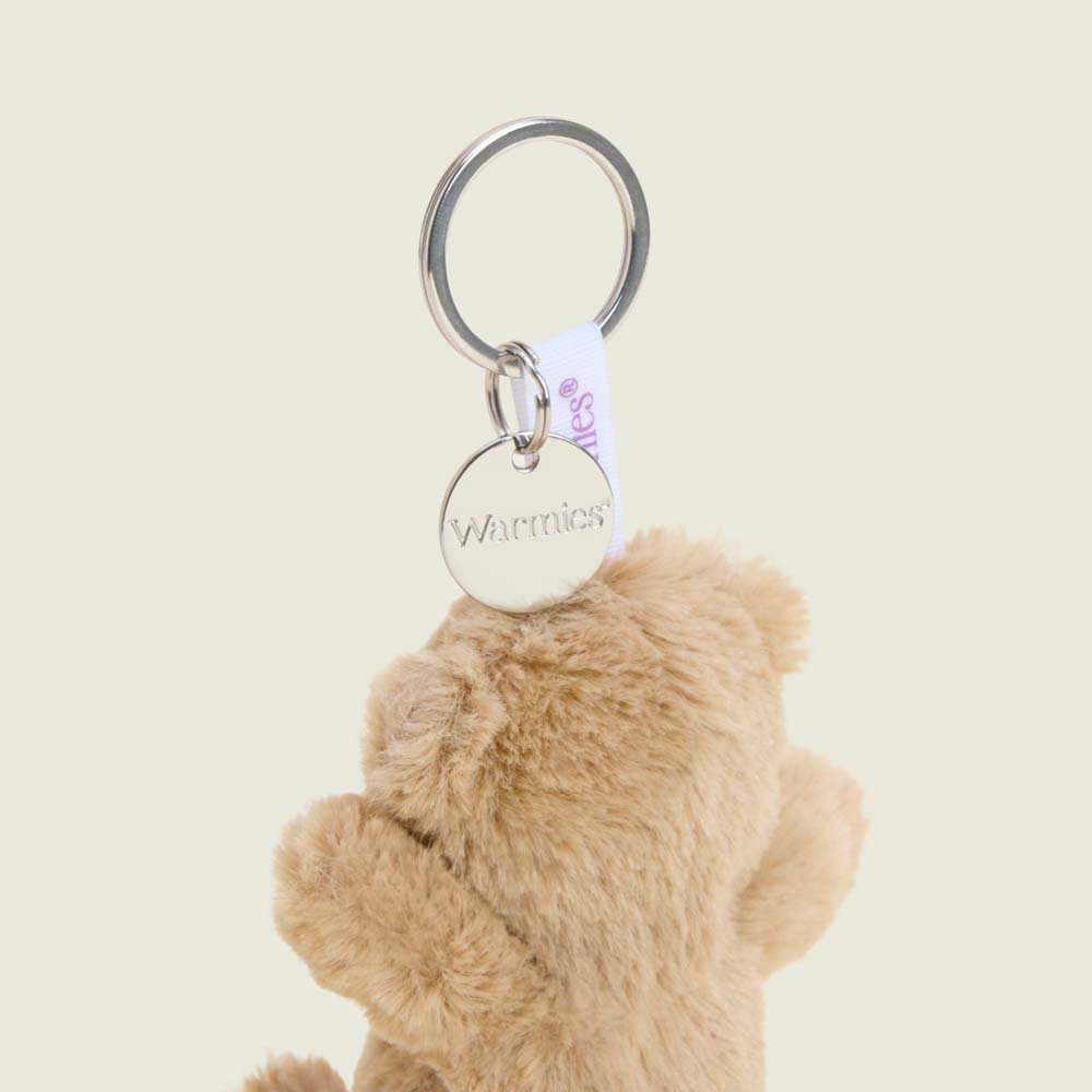 Brown Curly Bear Warmies Mini Bag Charm
