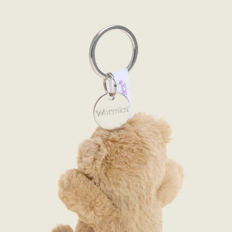 Brown Curly Bear Warmies Mini Bag Charm