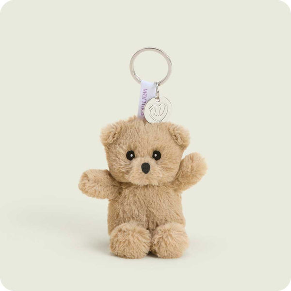 Brown Curly Bear Warmies Mini Bag Charm
