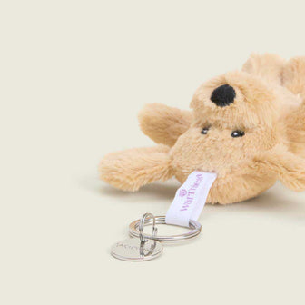 Microwavable Curly Dog Warmies Mini Bag Charm - Warmies USA