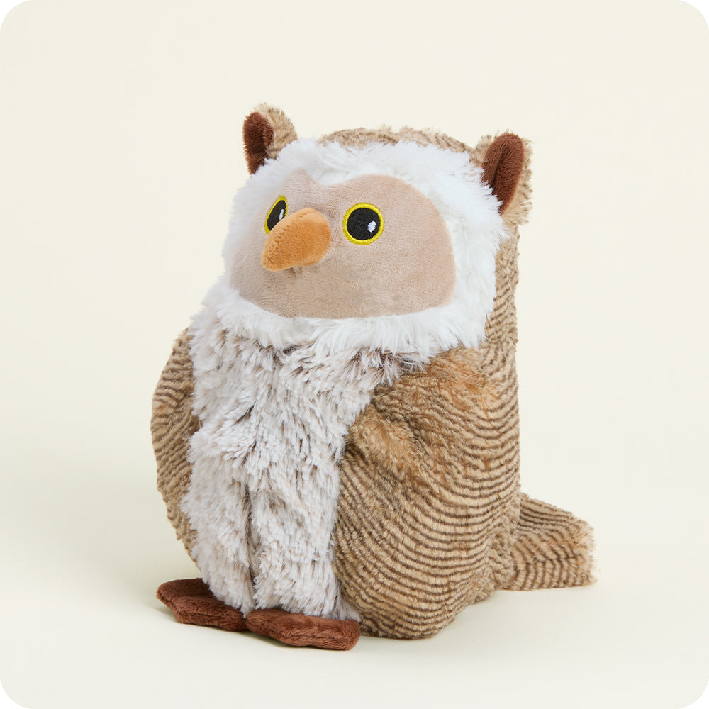 Owl Warmies plush side view