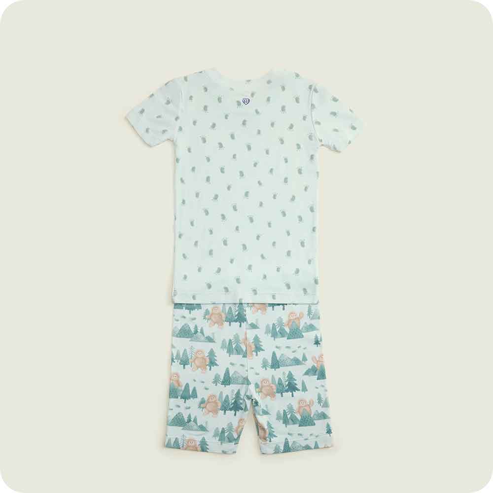 Warmies Bigfoot Shorties Pajamas back view