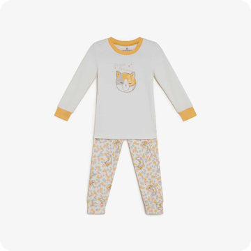 Calico Cat Kids Pajamas Cozy Sleepwear - Warmies