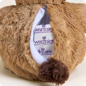 microwavable brown dog pet toy warmies heating pack pocket