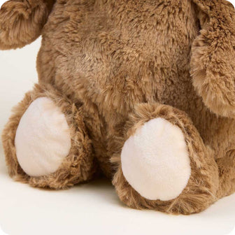 microwavable brown dog pet toy warmies stuffed animal detail
