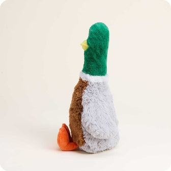 microwavable mallard pet toy warmies side detail