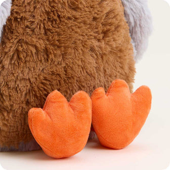 microwavable mallard pet toy warmies feet detail