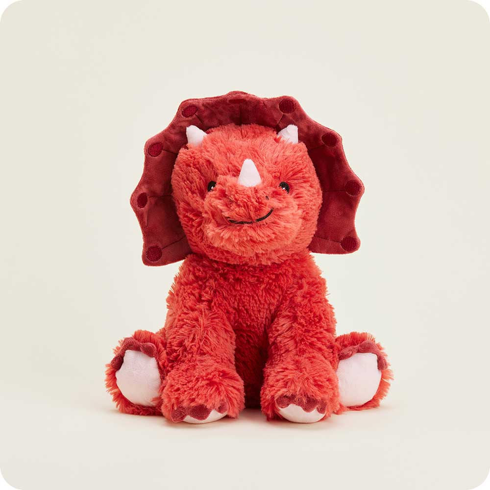 Microwavable Red Triceratops Stuffed Animal Warmies