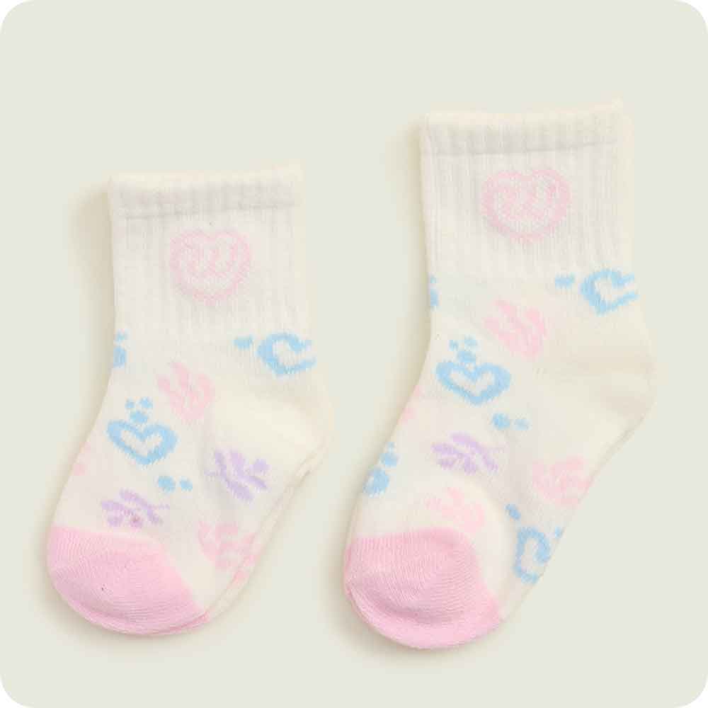 warmies pink knit baby sock set two sizes