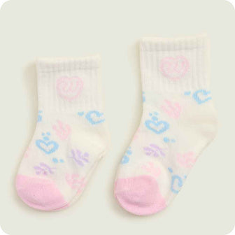 warmies pink knit baby sock set two sizes