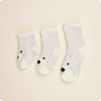 Marshmallow Bear Crew Socks - Warmies USA