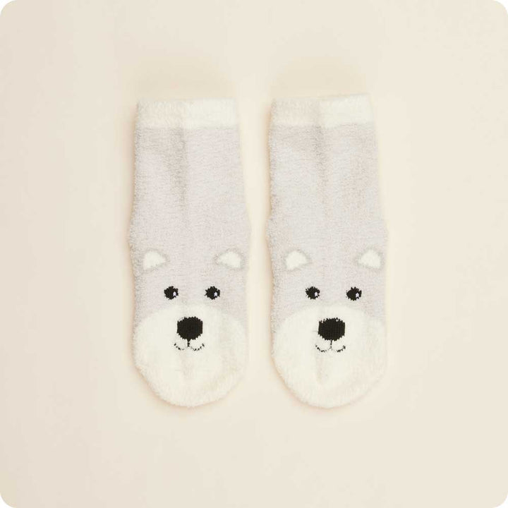 Marshmallow Bear Crew Socks - Warmies USA