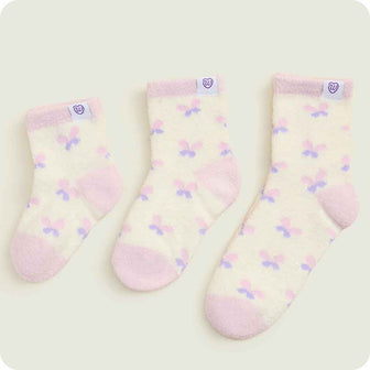 Warmies Butterfly pattern Crew Sock Set three sizes