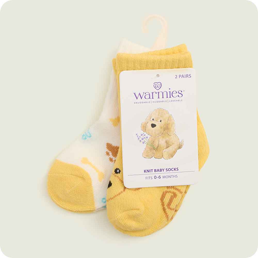warmies tag golden dog baby socks