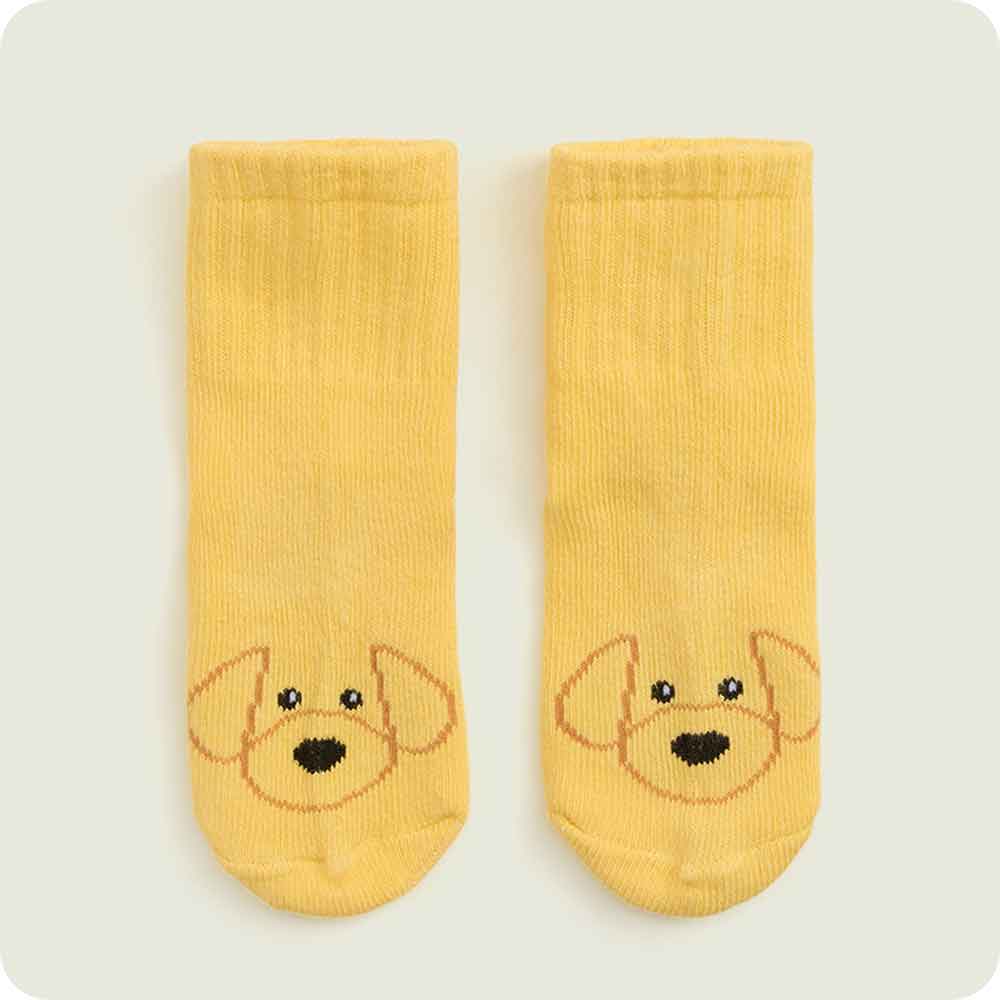 warmies golden dog knit baby socks