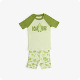 Dinosaur Kids Pajamas Green Cute PJs - Warmies 