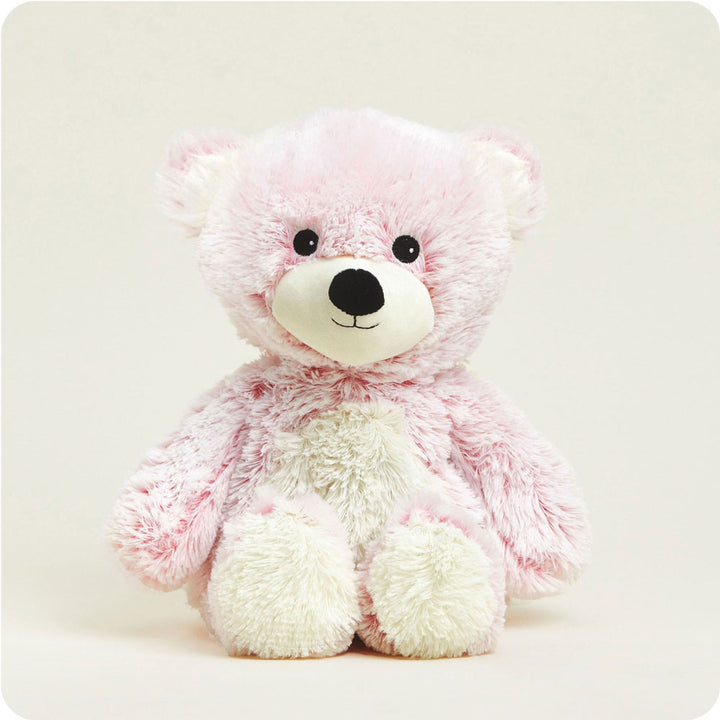 Microwavable Pink Marshmallow Bear Stuffed Animal Warmies