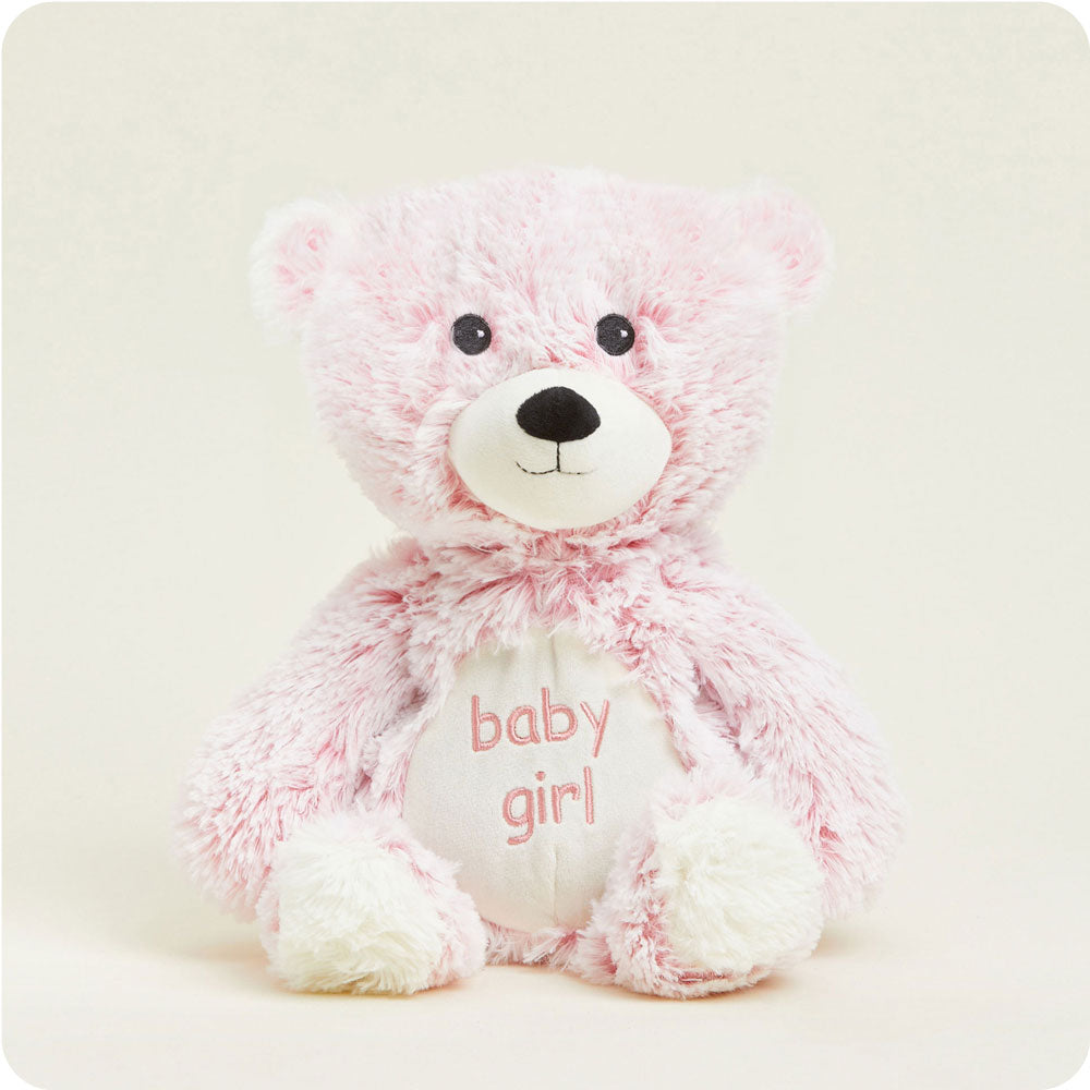 Microwavable Baby Girl Bear Stuffed Animal Warmies