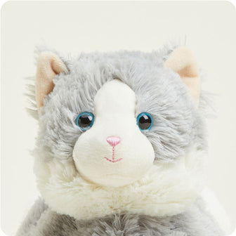 Laying Down Gray Cat Stuffed Animal Warmies