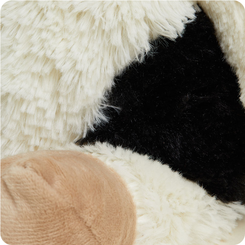 Soft Warm Weighted Black and White Cow Plush Warmies