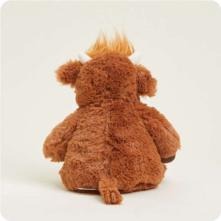 Momo The Highland Cow Microwavable Heating Pad - Unscented Plush Stuffed Animal, Hot & Cold Therapy For Cramps, Kids & Adults, 10" H