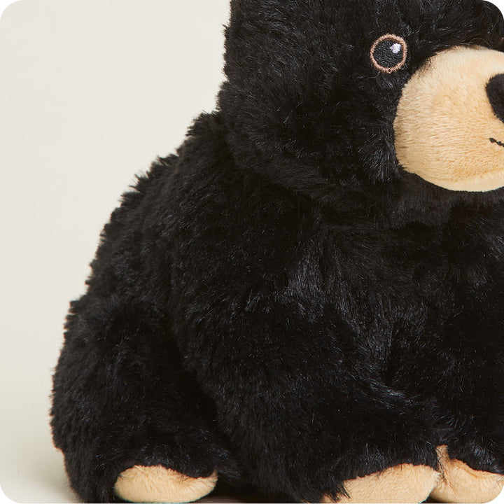 Soft Warm Weighted Black Bear Plush Warmies
