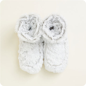 Microwavable Marshmallow Gray Warmies Boots - Warmies USA