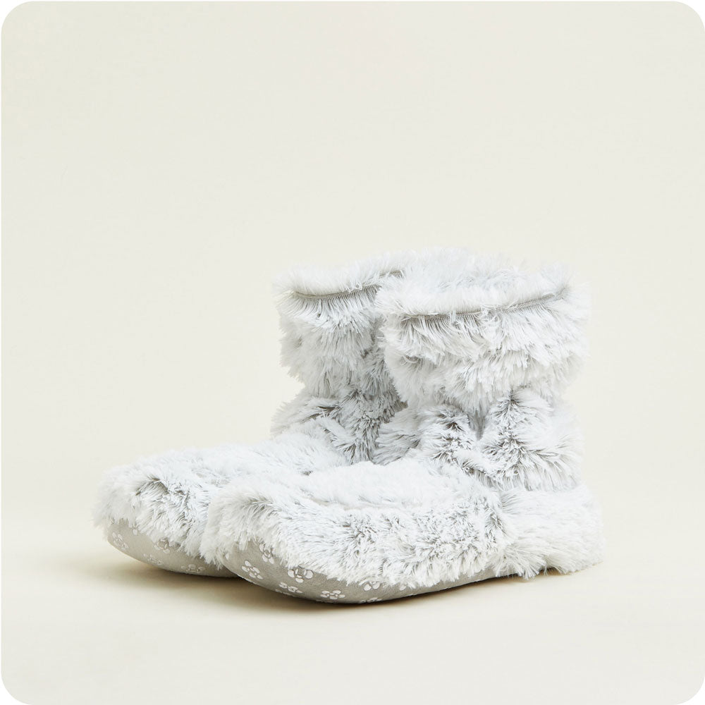 Indulge in warmth with Microwavable Gray Warmies Boots by Warmies USA.