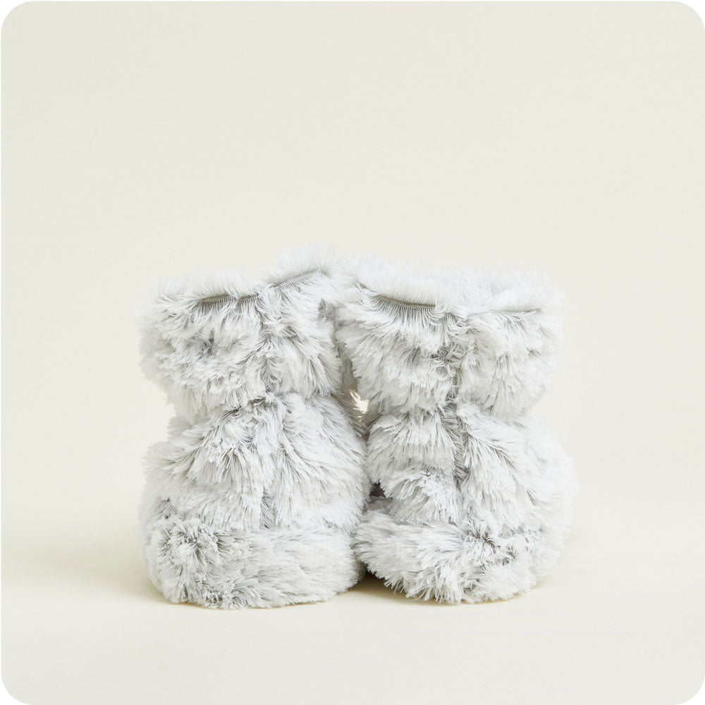 Revitalize your feet with Gray Warmies Boots—microwave and relax.