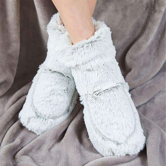 Gray Warmies Boots by Warmies USA: Pamper your feet with warmth.